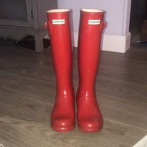 Women's Size 7 "Military"Red Hunter Rainboots